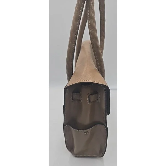 Patricia Nash Vienna Suede Satchel‎ Italian Leather Heritage Biscuit Hand Bag - Picture 2 of 15